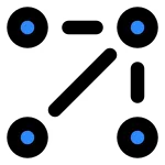 Circle Four Line SVG Icon